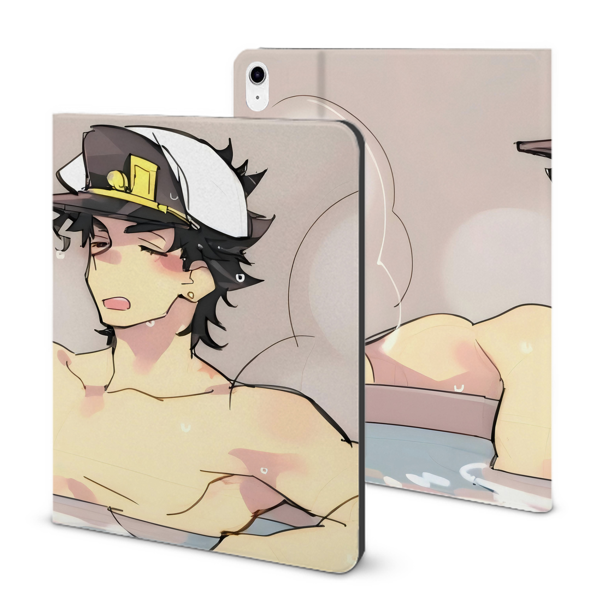 （画像用） ジョジョの奇妙な冒険 JoJo's Bizarre Adventure IPad ケース ブック型 PUレザー TPU 耐衝撃 軽量 薄型 ペン収納なし 全面保護 IPad 各モデル対応